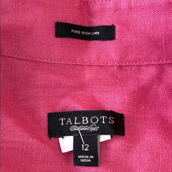 Talbots Fuchsia Button-Up Blouse - Picture 4 of 7